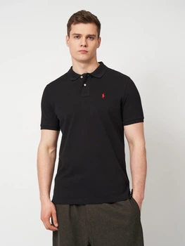 Поло довге чоловіче Polo Ralph Lauren 11707 2XL Чорне (smt2000000044118)