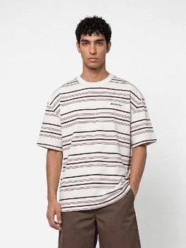Футболка бавовняна довга чоловіча Dickies East Liberty Stripe Ss DK0A88GFC481 L Бежева (800070354594)