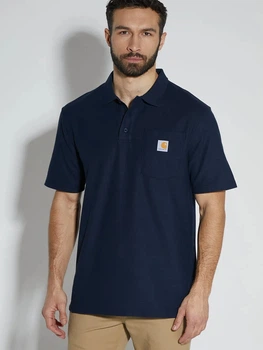 Поло довге чоловіче Carhartt 106685 NVY S Темно-синє (800070358346)
