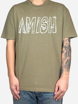 Koszulka bawełniana długa męska Amish AMU146CR660569 C0647 XL Jasnobrązowa (800070355221)