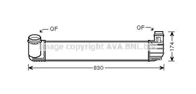 Інтеркулер RENAULT GRAND SCENIC III, MEGANE, MEGANE III, SCENIC III 2.0/2.0D 11.08-09.16 AVA RTA4413 Renault Grand Scenic, Megane, Scenic 144960023R