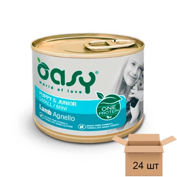 OASY OAP Puppy & Junior Small/Mini для цуценят та юніорів, ягня (паштет) - 24 шт 3017344447-24sht