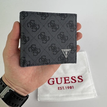 Кошелек GUESS - портмоне Гесс цвет Серый