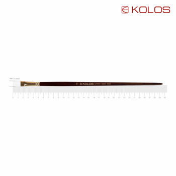 Кисть синтетика плоская Snow 1098F No10 длинная ручка KOLOS