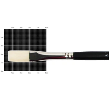Кисть синтетика плоская удлиненная Milk 1108F No 6 короткая ручка KOLOS