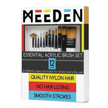 Набор кистей синтетика 12шт. MEEDEN
