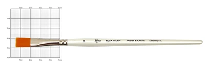 Пензель синтетика плоска ДЛЯ ДЕКОРУ HOBBY & CRAFT 8 коротка ручка ROSA TALENT