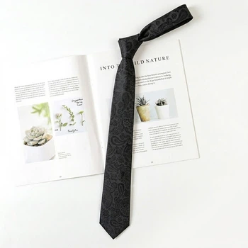 Класична краватка з ретро принтом Honey Fashion Accessories чорний (30к053)