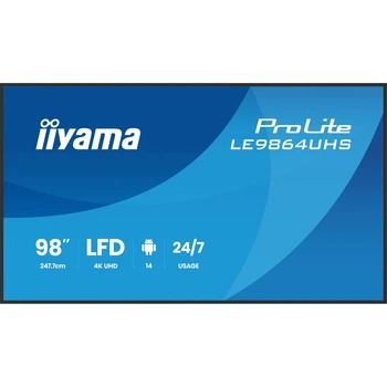 Информационный дисплей 97.5" IIYAMA ProLite LE9864UHS-B1AG VA 4K UHD 500 кд/м² 6.5 мс Android 14 Black