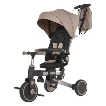 Детский трехколесный велосипед El Camino ME 1226 Taupe Beige с поворотным сиденьем, бежевый