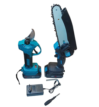 Набор 2 в 1 секатор и пила аккумуляторные Domotec Tools 9497