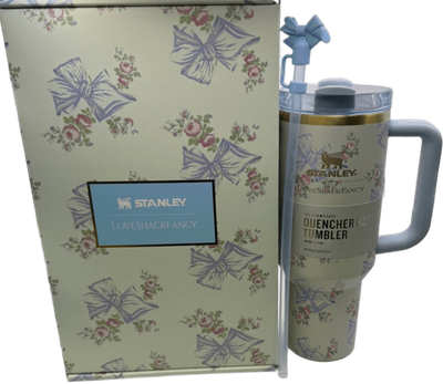 Термос термокружка Stanley Quencher H2.0 Tumbler из нержавеющей стали Pastel Blue Romance 1,18 л KT6007857