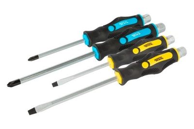 Набор отверток ударных Mastertool PH2 x PH3 x SL6 x SL8 (в наборе 4 шт.) 40-1154