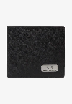 Гаманець чоловічий Armani Exchange натуральна шкіра чорний