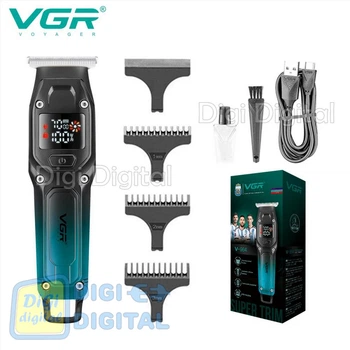 Триммер VGR V-964 GREEN 7000 RPM 3 насадки LED display