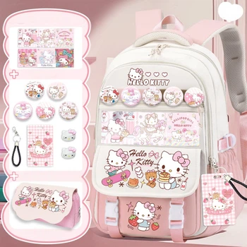 Шкільний рюкзак Hello Kitty Хелло Кітті з аксесуарами Рожевий (28779)