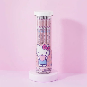 Набор графитовых карандашей Kite Hello Kitty с резинкой тубусом HB 30 шт Розовый (28871)