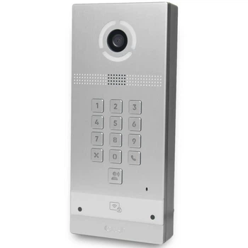Виклична IP-панель Bas-IP AV-09KFBI silver багатоабонентська зі зчитувачем UKEY та розпізнаванням облич