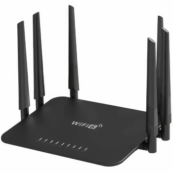 Мощный беспроводной маршрутизатор роутер модем Wi Fi AND LV WR50Q на 6 антен для стабильного покрытия интернета и скоростной домашней сети