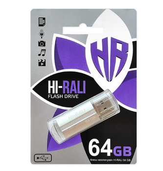 Флеш память/флеш накопитель USB 64GB Hi-Rali Corsair серебро