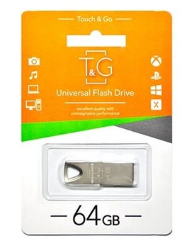 Флешка USB 64GB T&G метал 117 серый