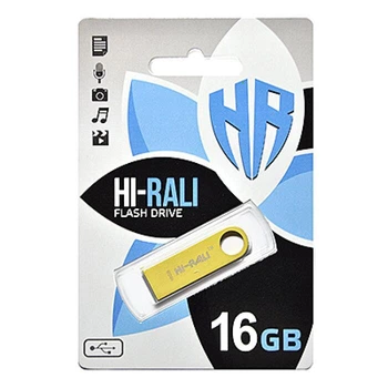 Флеш память/флеш накопитель USB 16GB Hi-Rali Shuttle золото