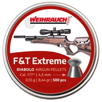 Пульки Weihrauch F&T Extreme 4,5 мм 0,55 г 500 шт (AM20010) Weihrauch AM20010 1045603