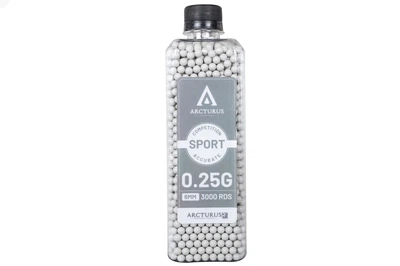 Страйкбольні кулі Arcturus RS SPORT Match Grade 0.25g BBs 3000 pcs bottle White