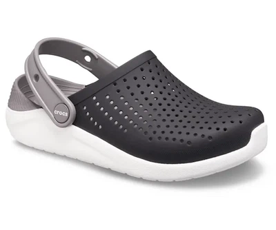 Крокси дитячі сабо Crocs LiteRide Clogs Black/White 28 чорні