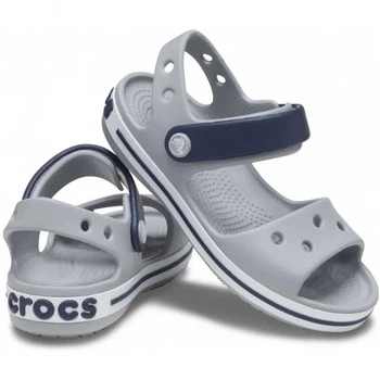Крокси сандалі Crocs Crocband Sandal Light Grey/Navy 31 сірі