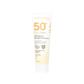 Органічний сонцезахисний крем для обличчя SPF 50+ для чутливої шкіри ALPHANOVA Organic Sun, 50 г (AN23)