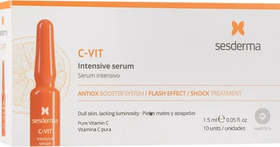 Интенсивная сыворотка мгновенной красоты 12% Sesderma C Vit Intensive Serum Flash Effect 10 шт х 1,5 мл