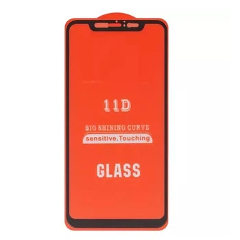 Захисне скло для Xiaomi Mi 8 / 8 Pro, глянцеве, з чорною рамкою, повний клей (Full Glue), тех. упаковка