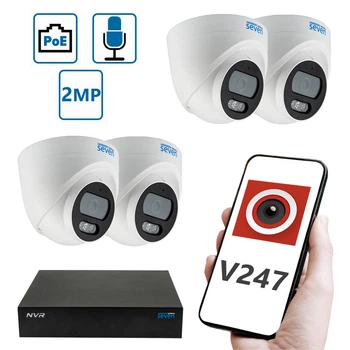 Комплект "Встанови сам" IP-відеоспостереження 2 Мп на 4 внутрішні камери SEVEN 4D2KIT