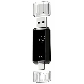 Флеш-накопитель 009 Star Series 2in1 USB 3.0 (USB-A/C) — 256GB Черный T&G (teh0029229)