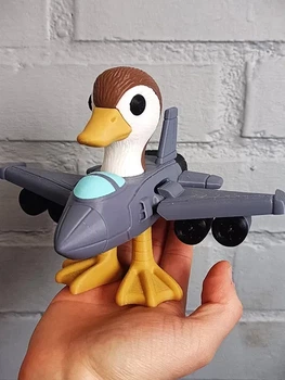 Фигурка Утка-истребитель (Duck Jet) – персонаж из вирусного мема, известного как «Italian Brainrot»