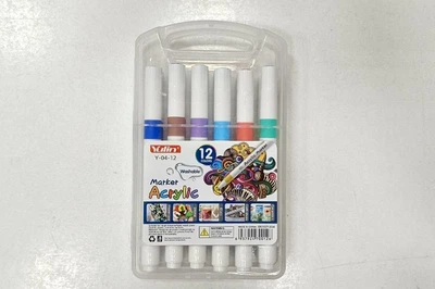 Набір акрилових маркерів Marker Acrylic Yulin Y-04-12 RS-0382/SA-0467 04-12