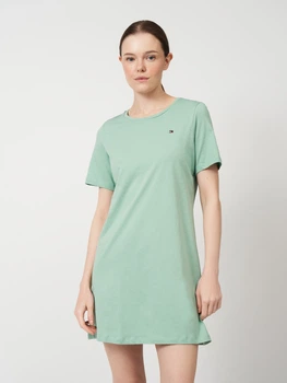 Плаття-футболка коротке літнє жіноче Tommy Hilfiger 11738 XL Оливкове (smt2000000045634)
