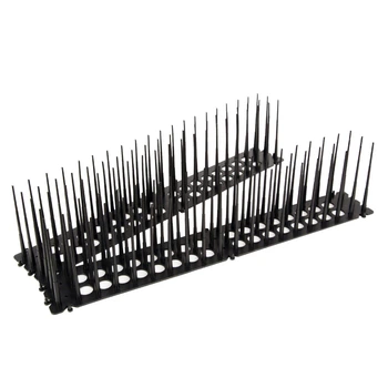 Антиприсадные шипы от голубей птиц животных пластиковые черные Alma Garden 90 cм