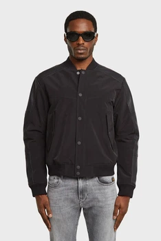 Чоловічий чорний бомбер Varsity leather jkt G-Star S D26928,C408