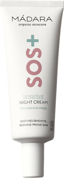 Krem do twarzy Madara Sos+ Sensitive na noc nawilżający 70 ml (4752223014475)