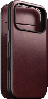 Etui z klapką Nomad Modern Leather Folio na iPhone 17 Pro Burgundia (856504011833)