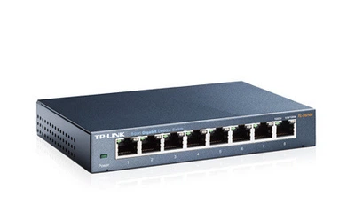 Коммутатор TP-Link TL-SG108 (8х10/100/1000 Мбит, настольный, металл)