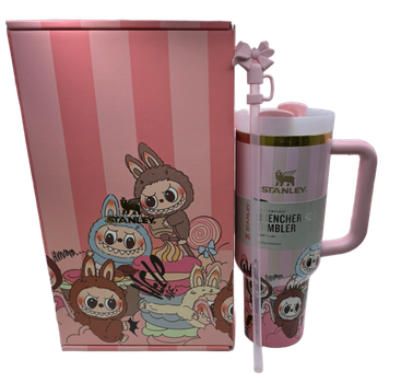 Термос термокружка Stanley Quencher H2.0 Tumbler из нержавеющей стали 1,18 л Labubu Pink KT8005201