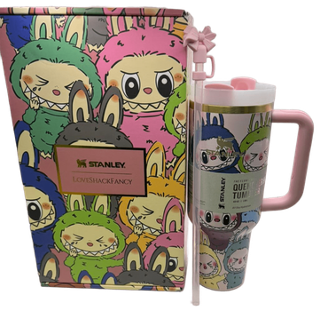 Термос термокружка Stanley Quencher H2.0 Tumbler из нержавеющей стали 1,18 л Labubu Cup Gift Box Style KT8005203