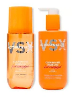 Набір Victoria's Secret Clementine Hibiscus Hair & Body Mist + Lotion 236 мл + Лосьйон 296 мл