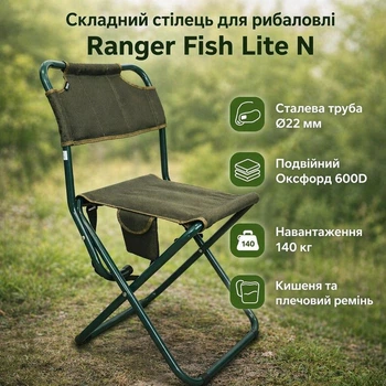 Стул туристический складной Ranger Sula для кемпинга, рыбалки и отдыха, компактный RA4410