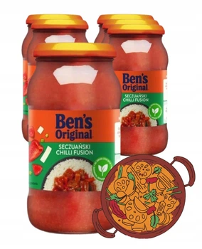 Набір 6 штук Соус chilli fusion чилі по-сичуанськи 6x400 г соус для готових страв Ben's Original