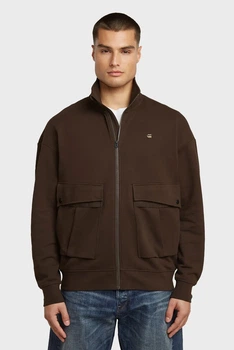 Чоловіча темно-коричнева спортивна кофта Rovic G-Star RAW M D27078,E209