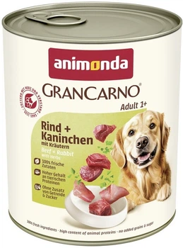 Вологий корм для собак Animonda Gran Carno Adult з яловичиною, кроликом і травами